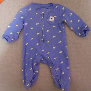 Elephant print footie pajamas